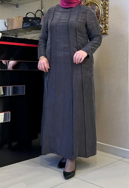 İPEK CUPRA ÇİÇEK İŞLEMELİ BLUZ VE ELBİSE TAKIM /LISSMORE 