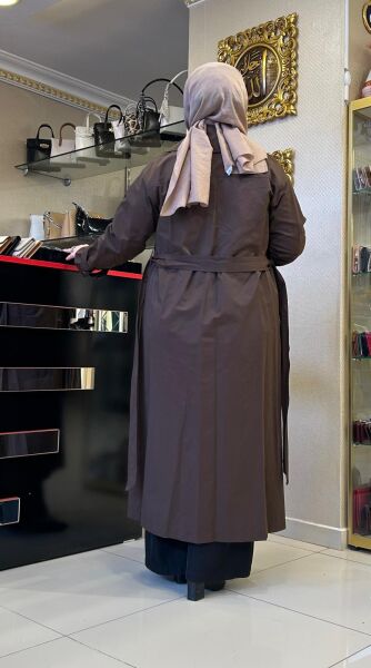 BELİ KUŞAKLI UZUN TRENÇKOT /NURCAN ÇETİN