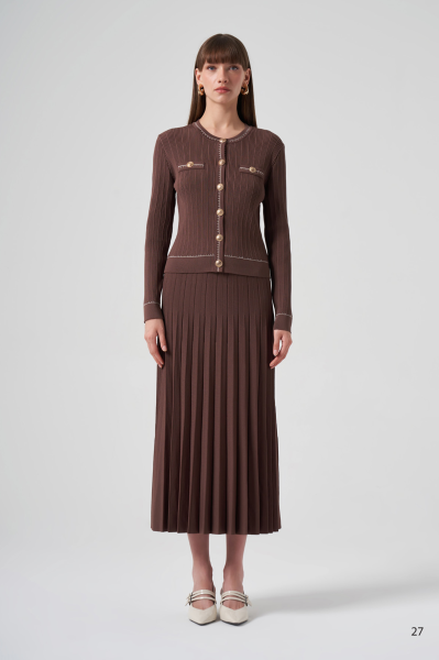 HIRKASI DÜĞME VE ÇİZGİ DTY. ETEKLİ TAKIM/NUSS