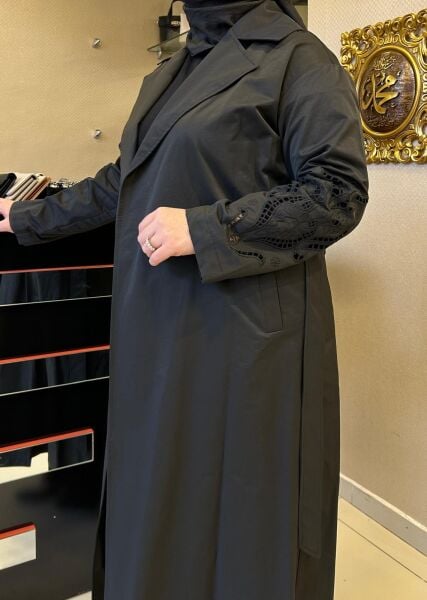 KOLLARI NAKIŞ DTY. UZUN TRENÇKOT /NURCAN ÇETİN