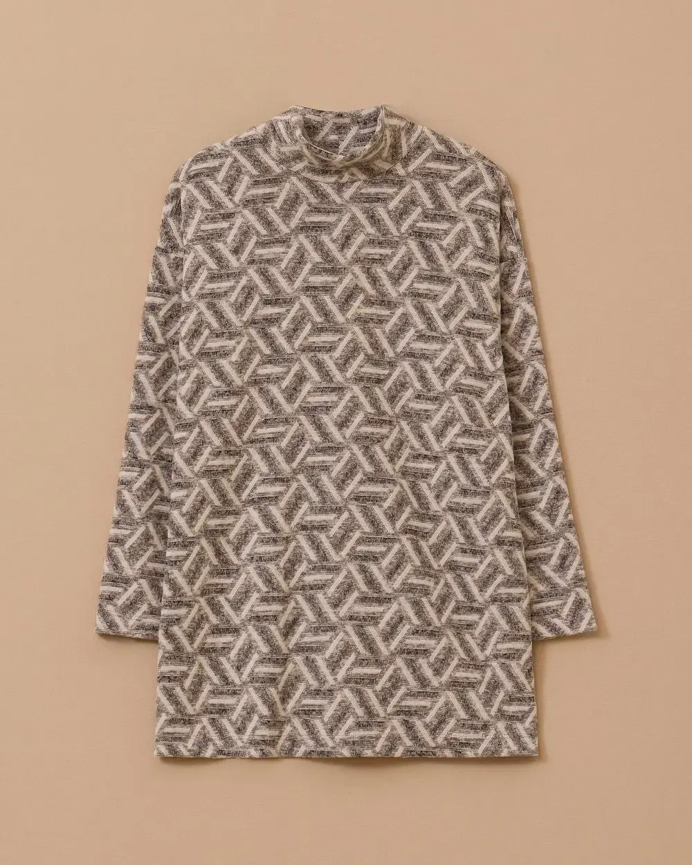 DİK YAKA DESENLİ TRİKO /SEÇİL