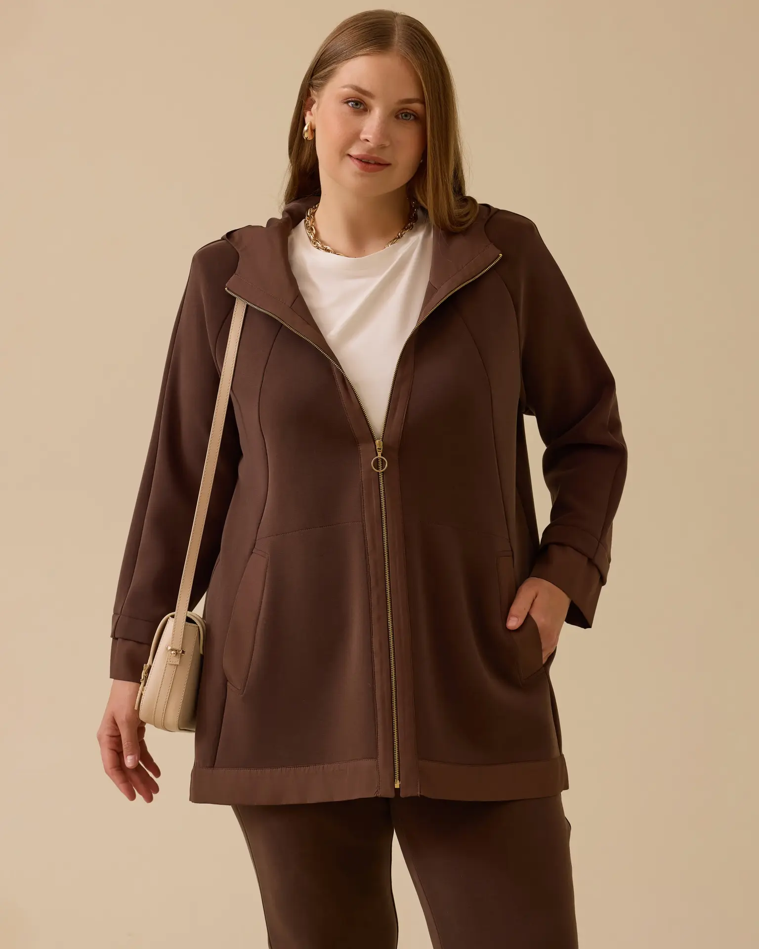 B. BEDEN KAPÜŞONLU FERMUARLI KAP-PANTOLON TAKIM /SEÇİL