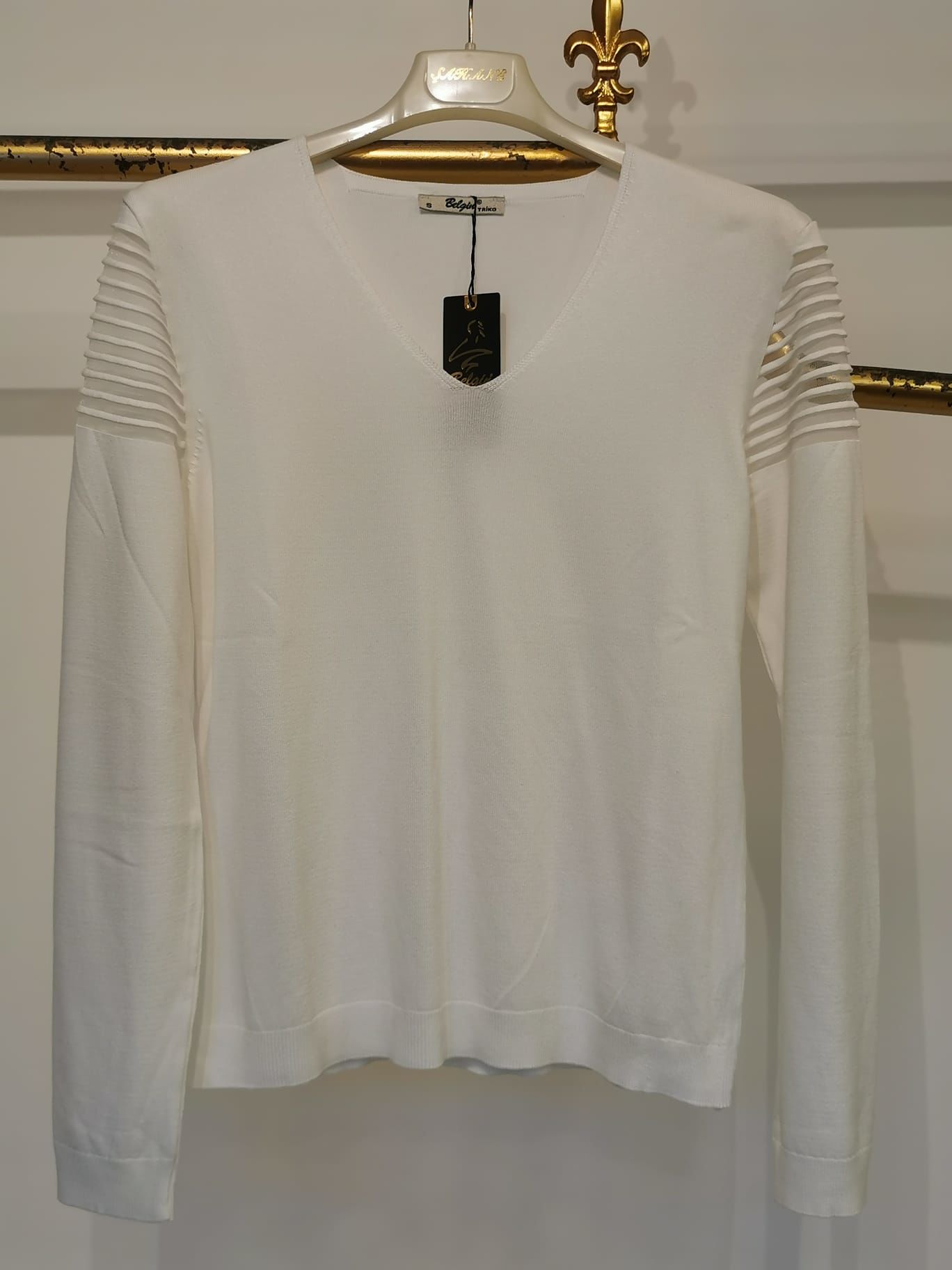 BELGİN TRANSPARAN DETAYLI BLUZ