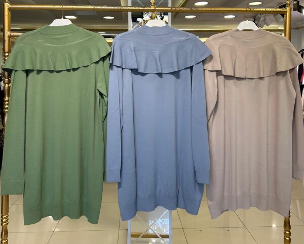 YAKA VE SIRTI FIRFIR DTY. MERSERİZE TUNİK /GHISA