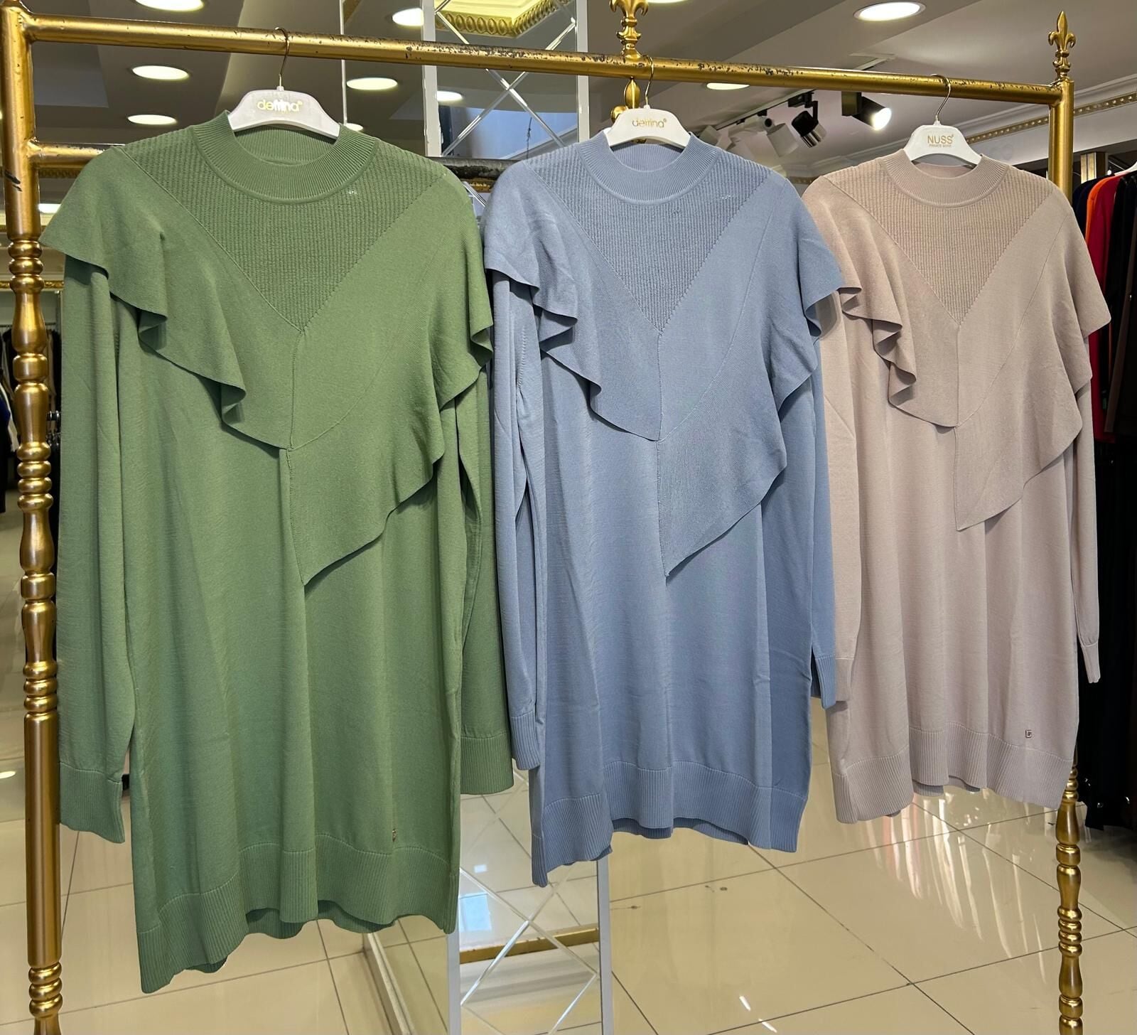 YAKA VE SIRTI FIRFIR DTY. MERSERİZE TUNİK /GHISA