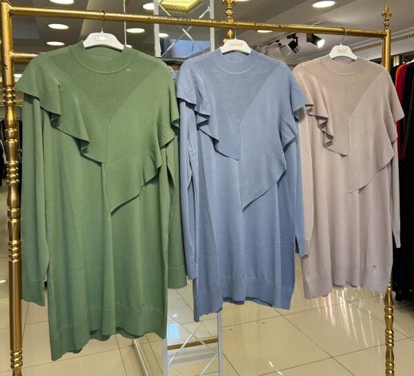 YAKA VE SIRTI FIRFIR DTY. MERSERİZE TUNİK /GHISA