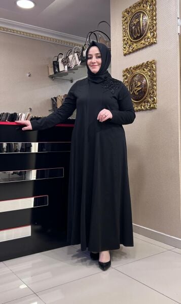 OMZU BONCUK İŞLEMELİ PARÇALI ELBİSE/ NURCAN ÇETİN 