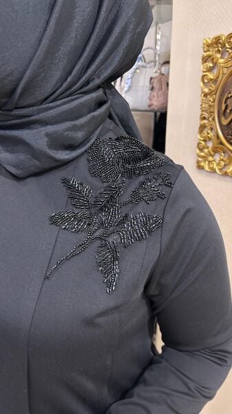 OMZU BONCUK İŞLEMELİ PARÇALI ELBİSE/ NURCAN ÇETİN 