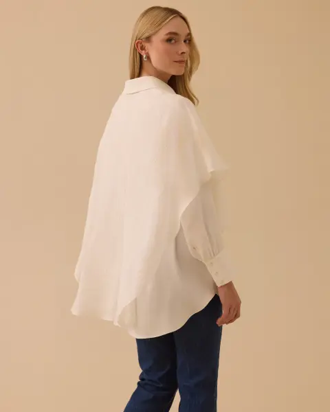 KEMERLİ PELERİN DETAYLI GÖMLEK/ SEÇİL