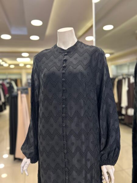 KABARTMA DESEN DÜĞME DTY. CUPRA ELBİSE /NUSS