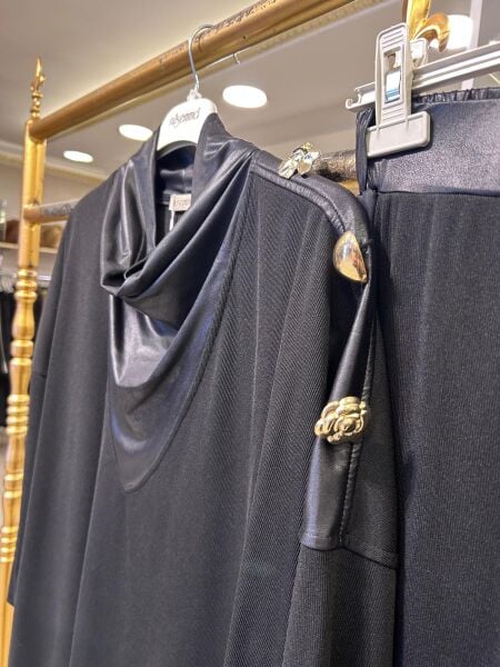 SUNİ DERİ DEGAJE YAKA AYSA TAKIM/ MÜSEMMA