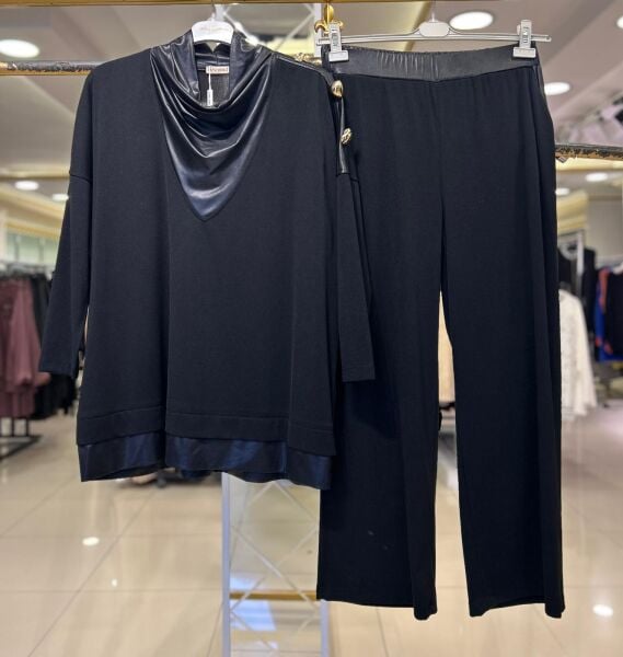 SUNİ DERİ DEGAJE YAKA AYSA TAKIM/ MÜSEMMA