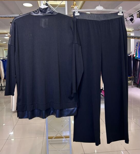 SUNİ DERİ DEGAJE YAKA AYSA TAKIM/ MÜSEMMA