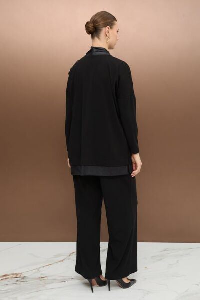 SUNİ DERİ DEGAJE YAKA AYSA TAKIM/ MÜSEMMA