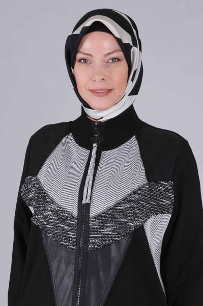 Büyük Beden Tesettür Fermuarlı Kap/Behrem