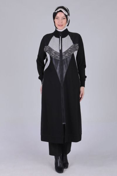 Büyük Beden Tesettür Fermuarlı Kap/Behrem