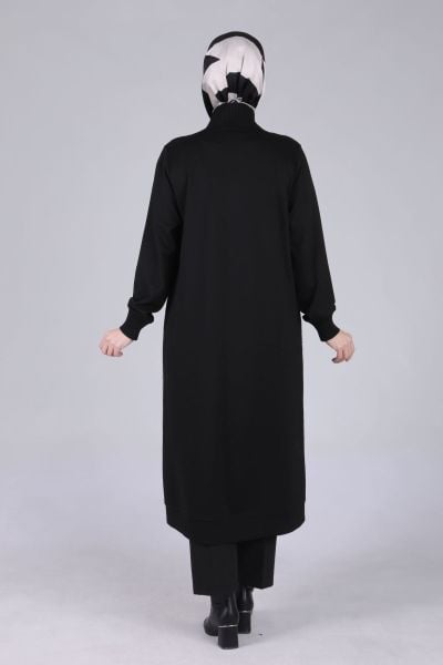 Büyük Beden Tesettür Fermuarlı Kap/Behrem