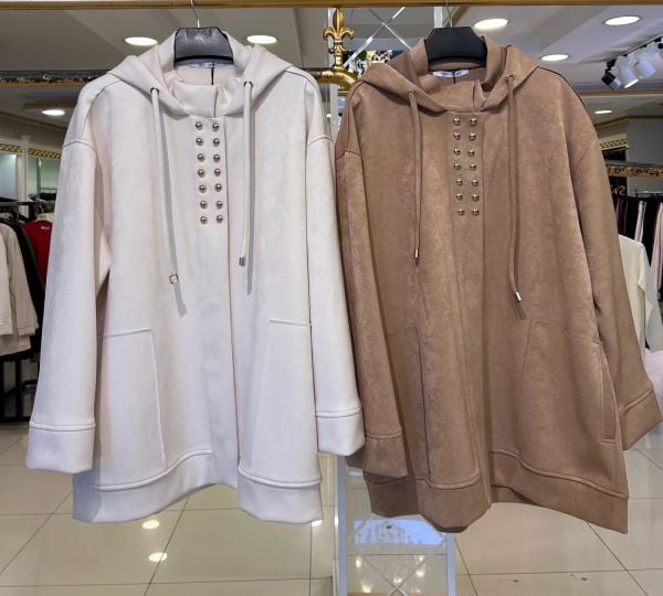 ZIMBA DTY. KAPÜŞONLU NUBUK CEKET/GHİSA