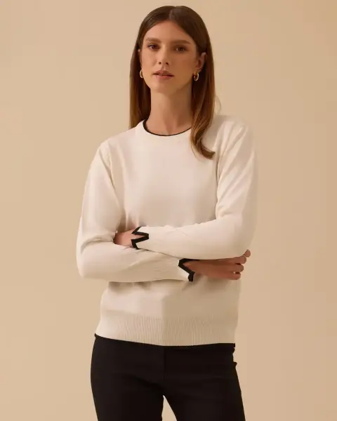 BİYE DETAYLI LASTİKLİ TRİKO BLUZ /SEÇİL