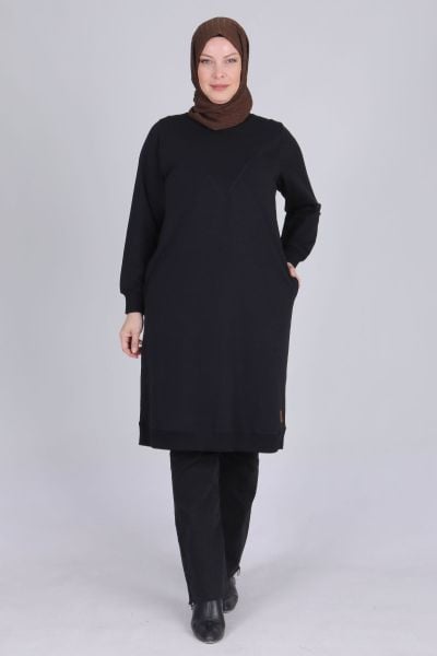 Büyük Beden Tesettür Basic İki İplik Tunik/Veka