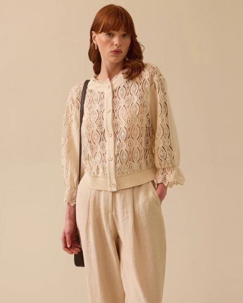 DESENLİ DANTEL DTY. TRANSPARAN CEKET/ SEÇİL