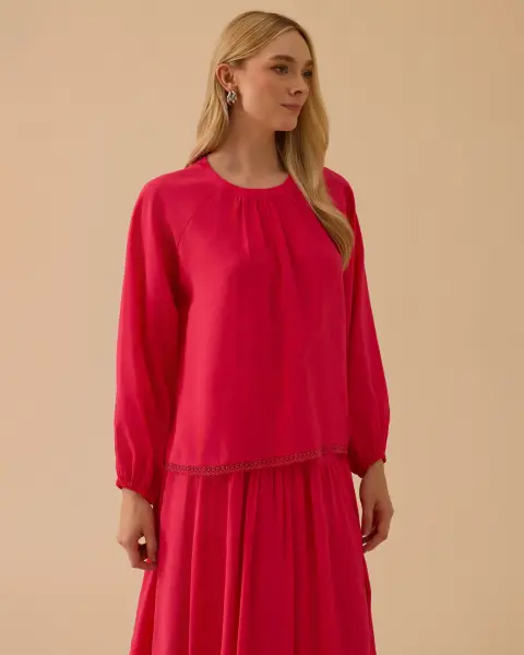 FİSTO DETAYLI BLUZ ETEK TAKIM 1003-1014 /SEÇİL