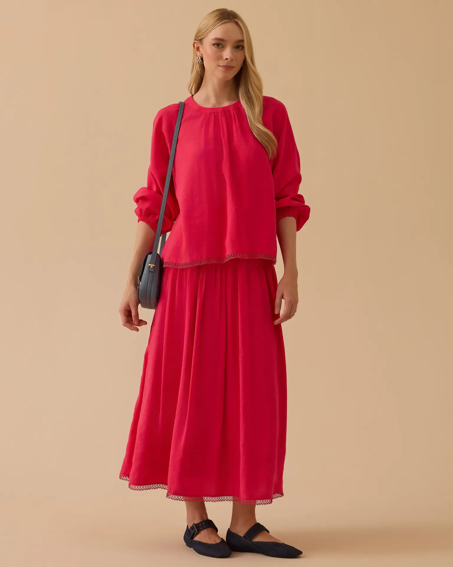 FİSTO DETAYLI BLUZ ETEK TAKIM 1003-1014 /SEÇİL