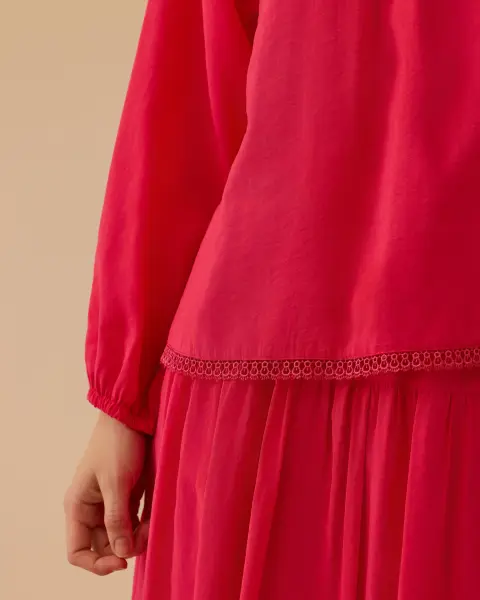 FİSTO DETAYLI BLUZ ETEK TAKIM 1003-1014 /SEÇİL