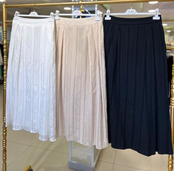 NUSS/ VİSKON KUMAŞ KEMERLİ ETEK