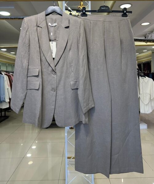LINEN KUMAŞ CEKET PANTOLON TAKIM/ SEÇİL