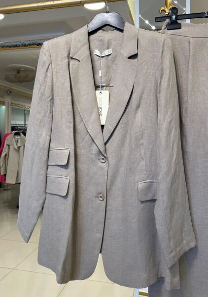 LINEN KUMAŞ CEKET PANTOLON TAKIM/ SEÇİL