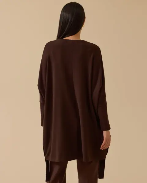 YAN DÜĞME DETAYLI OVERSIZE UZUN TUNİK /SEÇİL