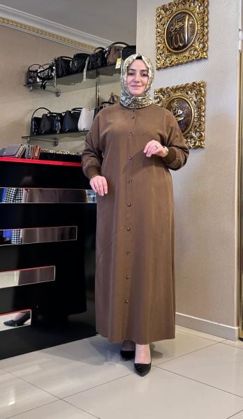 RİBANA DTY. DÜĞMELİ TENSEL ELBİSE /DEFRİNA