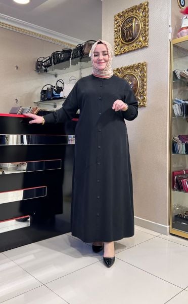 RİBANA DTY. DÜĞMELİ TENSEL ELBİSE /DEFRİNA