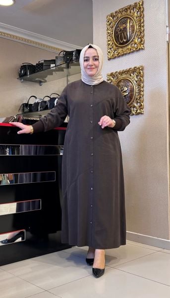 RİBANA DTY. DÜĞMELİ TENSEL ELBİSE /DEFRİNA