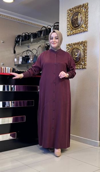 RİBANA DTY. DÜĞMELİ TENSEL ELBİSE /DEFRİNA