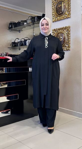 GÖĞSÜ İŞLEMELİ FERMUAR DTY. GÖMLEK- KAP/BEHREM