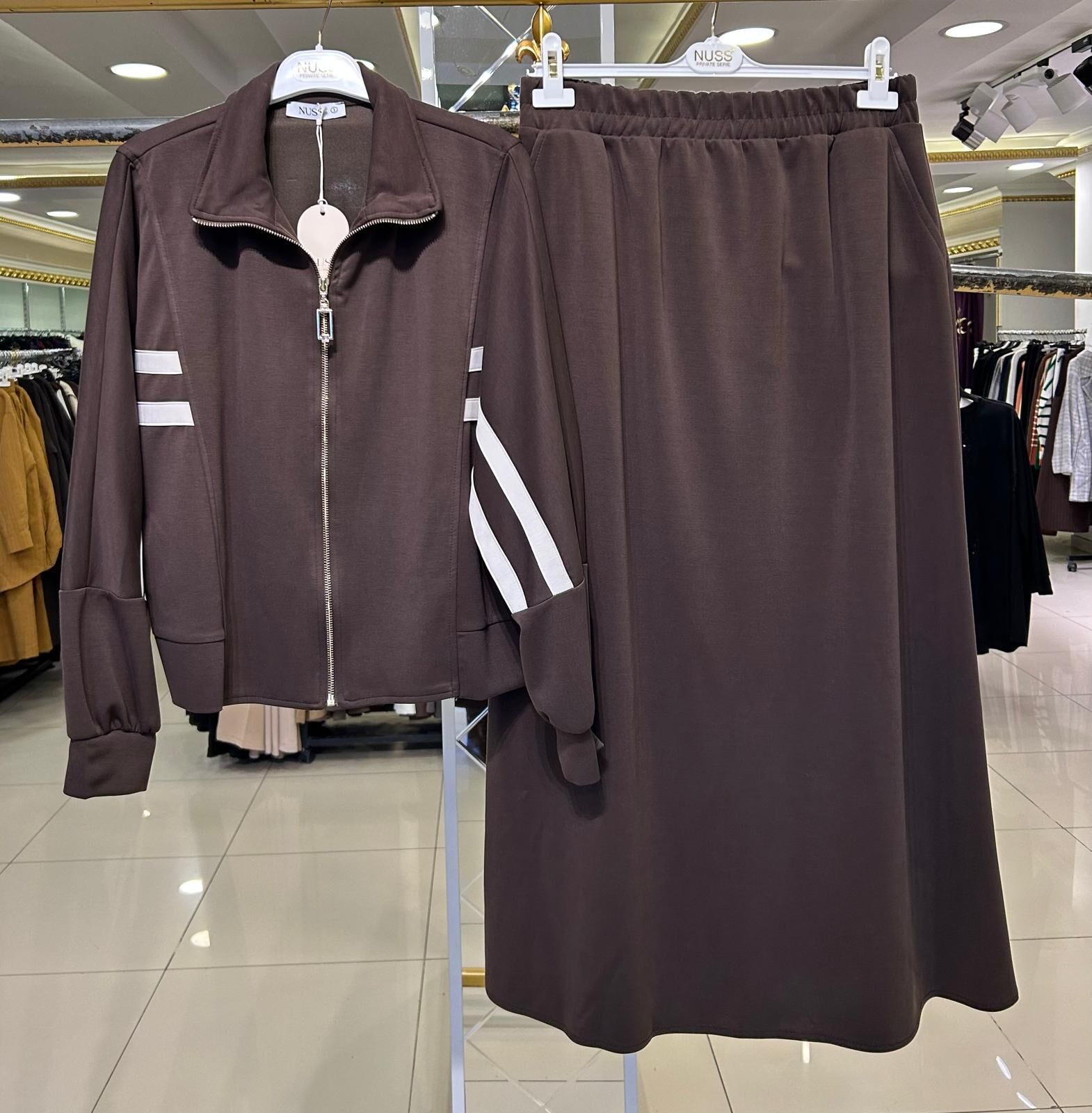 CEKETİ ŞERİT DTY. ETEKLİ MODAL TAKIM/ NUSS