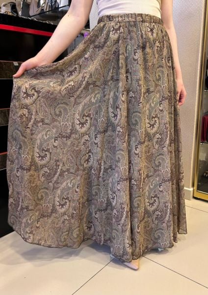 ﻿ŞAL DESEN PARÇALI ŞİFON ETEK/ GLARE