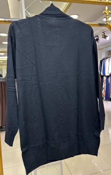 BALIKÇI YAKA ÜZERİ İŞLEMELİ TRİKO TUNİK/ TIĞTRİKO