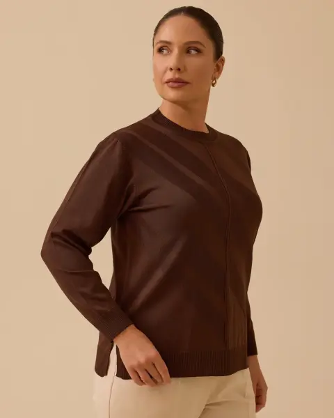 B. BEDEN DESENLİ TRİKO BLUZ /SEÇİL