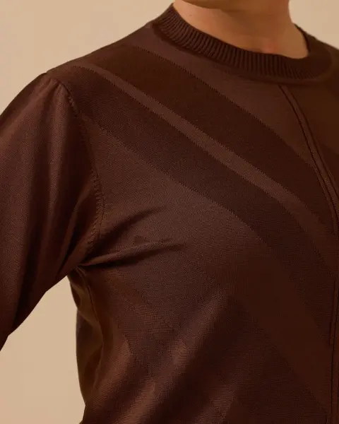 B. BEDEN DESENLİ TRİKO BLUZ /SEÇİL