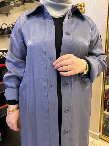 ﻿SIRTI İŞLEME DETAYLI TENSEL TRENÇ/NURCAN ÇETİN