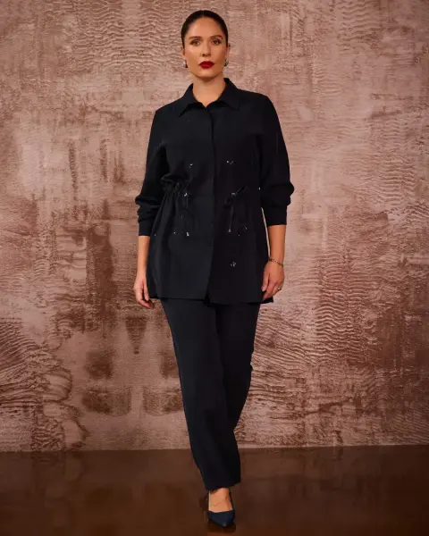 PUL İŞLEMELİ BAĞCIKLI KAP VE PANTOLON TAKIM /SEÇİL