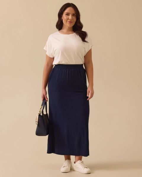 B. BEDEN ELASTİK BEL CEPLİ ETEK/SEÇİL