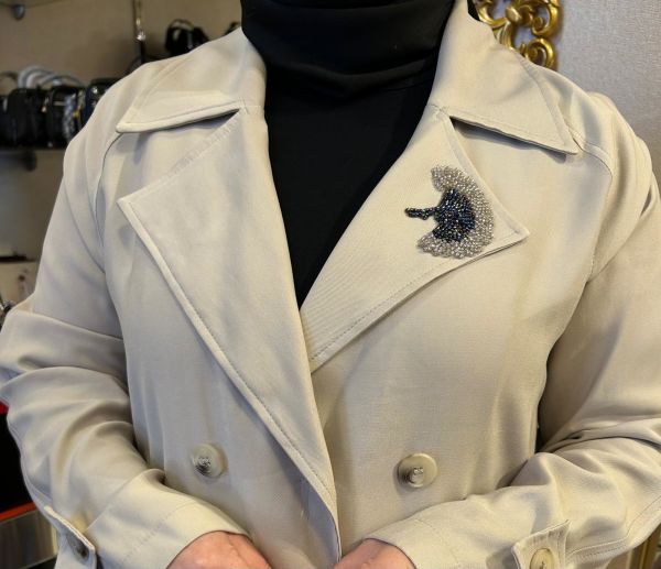 ﻿YAKASI BONCUK DTY. TENSEL TRENÇ/ NURCANÇETİN