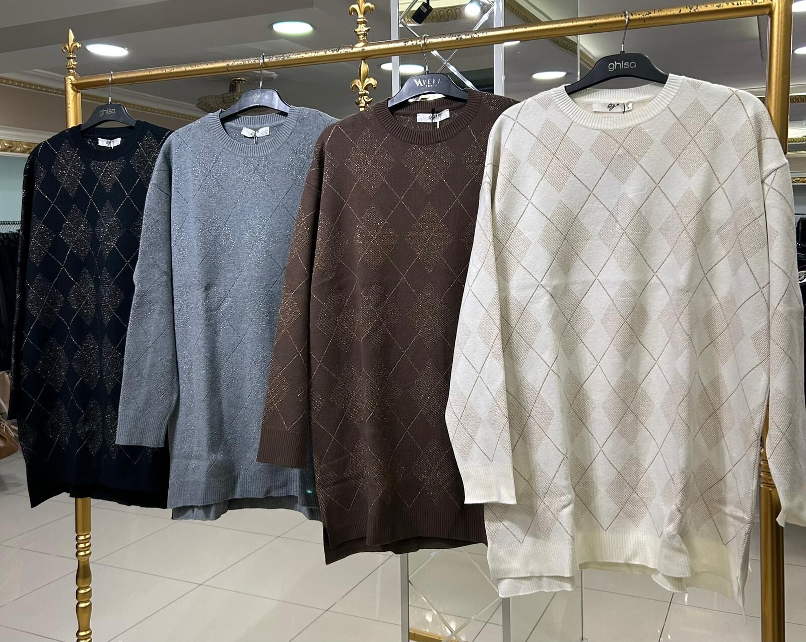 SİMLİ BAKLAVA DESEN TRİKO TUNİK/ TIĞTRİKO