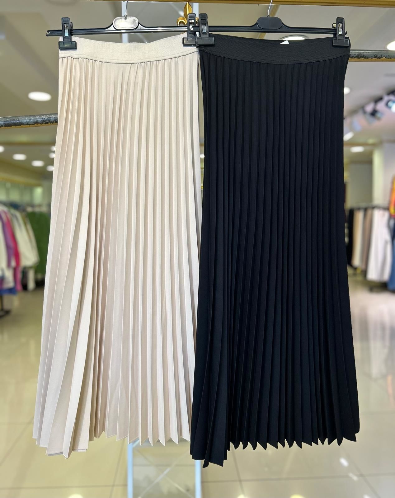 GLARE DIŞTAN LASTİKLİ PLİSE ETEK