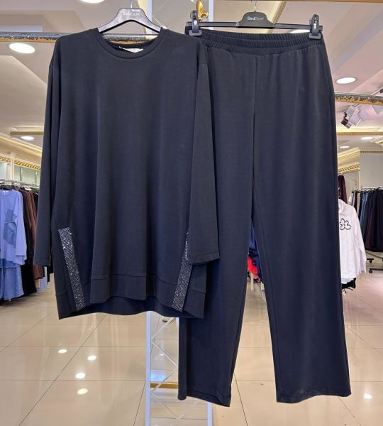 TUNİĞİ TAŞ VE YIRTMAÇ DTY. PANTOLONLU TAKIM/SEÇİL