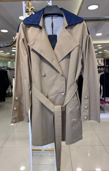 SIRTI KOT DTY. DÖRT DÜĞMELİ TRENÇ/ GHISA